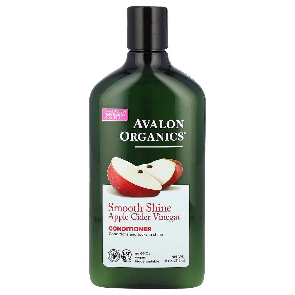 Avalon Organics, Кондиционер, для гладкого блеска, шаг 2, яблочный уксус, 312 г (11 унций)