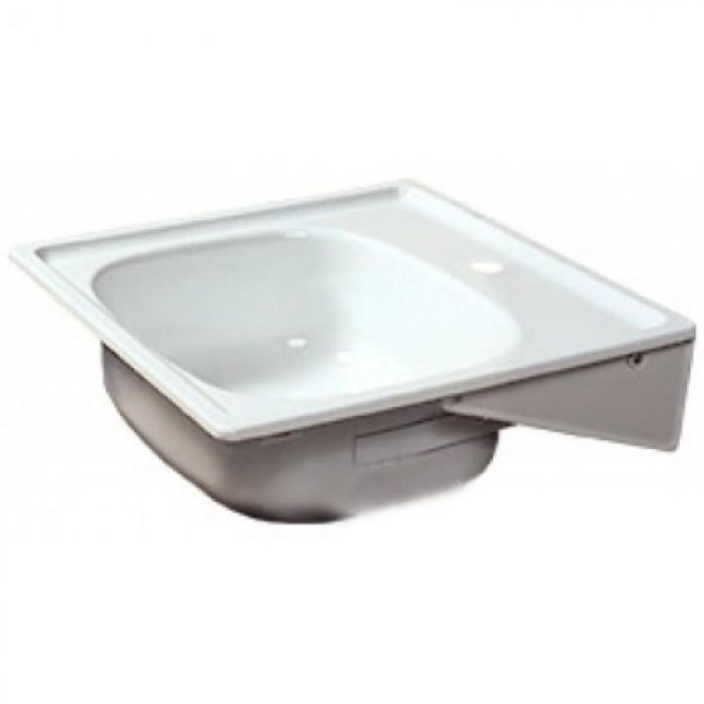 Мойка накладная 500х500 эмалированная с кронштейнами