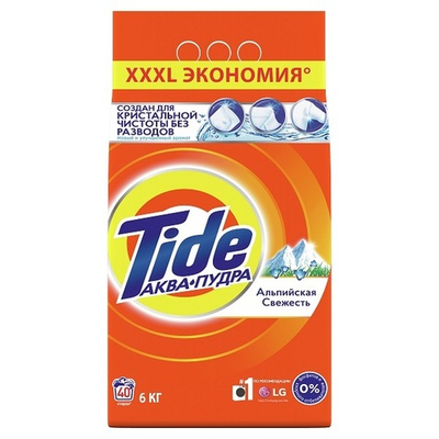 Tide СМС Автомат порошок,Альпийская свежесть (6 кг)