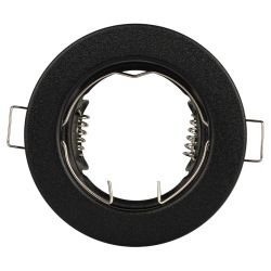 Светильник встраиваемый штампованный ЭРА ST1 SBK под лампу MR16 GU5.3 черный матовый | Штампованные встраиваемые светильники