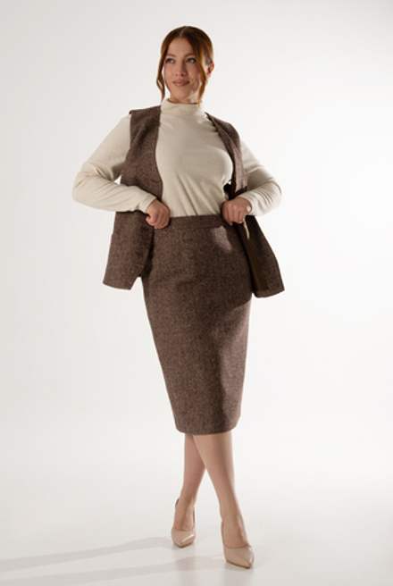 Юбка женская 2479ЮПБ, кор.меланж #523КМ012479ЮПБ