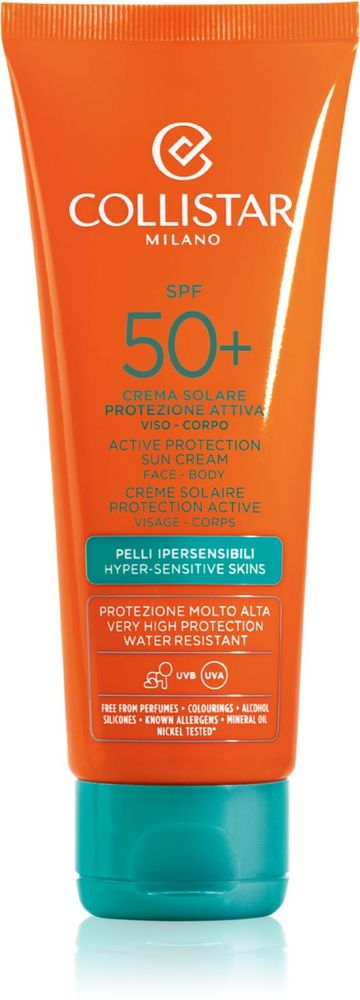 Collistar Special Perfect Tan Active Protection Sun Cream защитный солнцезащитный крем SPF 50+