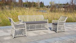 "Латте" плетеное кресло из искусственного ротанга, цвет бежевый