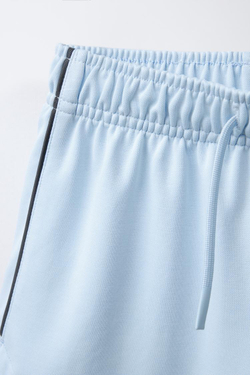 ZARA БЕРМУДЫ С ОТДЕЛКОЙ, НЕБЕСНО-ГОЛУБОЙ