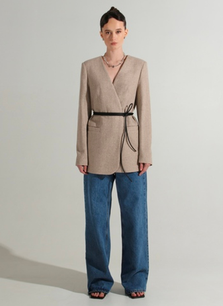 Жакет с поясом