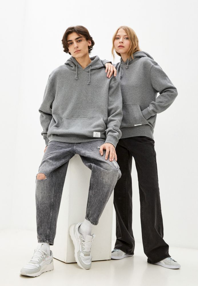 Толстовка Alpha Industries Essential Hoodie Medium Charcoal Heather