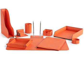 Настольный набор из кожи Cuoietto серии Business из 10 предметов (NBCOr10.2)