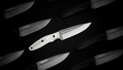 Туристичеcкий нож CityHunter GHOST Elmax Stonewash White-Gray G10