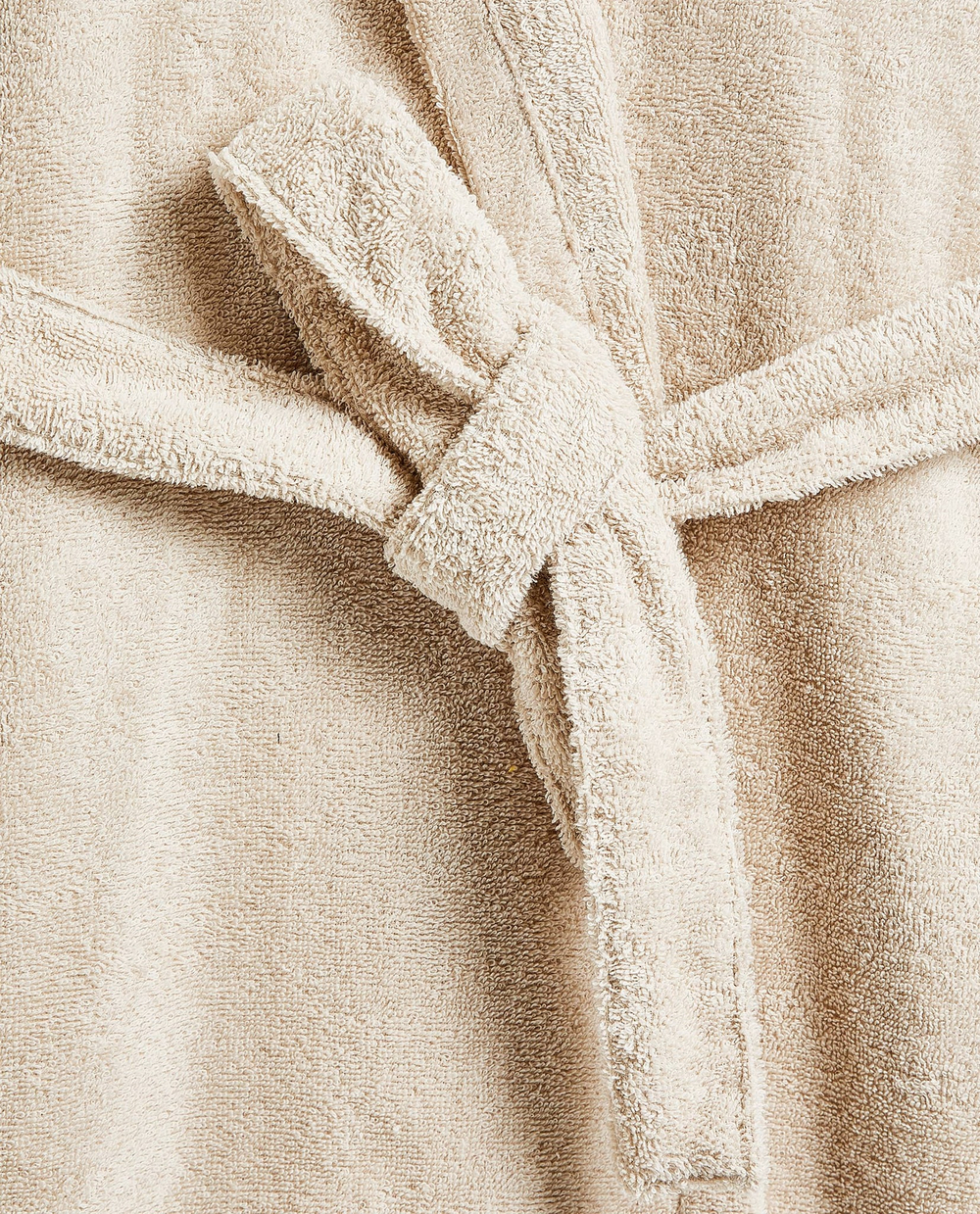 ZARA HOME ХАЛАТ ИЗ ХЛОПКА С КАПЮШОНОМ, ПЕСОЧНЫЙ