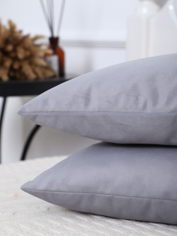 Подушки декоративные 40х40 со съемным чехлом 2шт серые