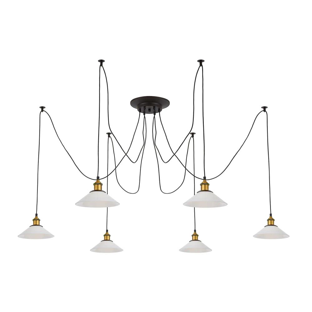 Citilux Эдисон CL451061 Люстра паук Венге Бронза