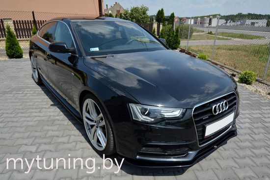 Накладка на бампер передний V.2 для AUDI S5 / A5 8T S-Line (11-...)