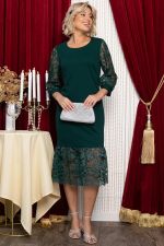 Платье с кружевом Властилина (зеленое) П14732-48М LT Collection