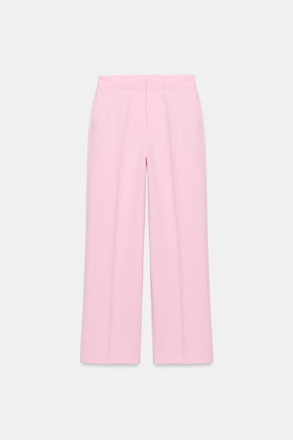 ZARA БРЮКИ ПРЯМОГО КРОЯ С НИЗКОЙ ПОСАДКОЙ, РОЗОВЫЙ