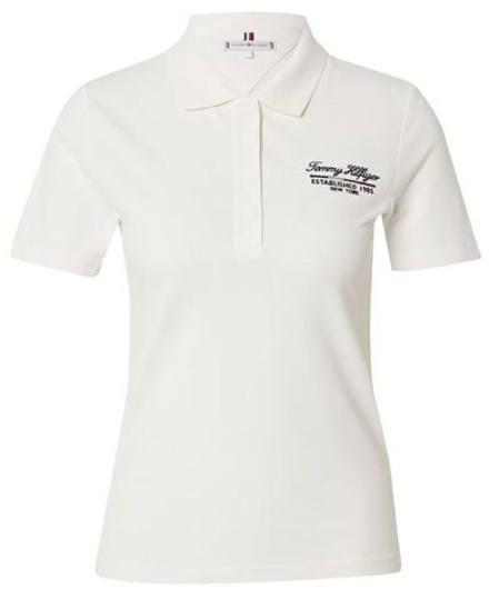 Женское поло Tommy Hilfiger Slim Script Graphic - белый