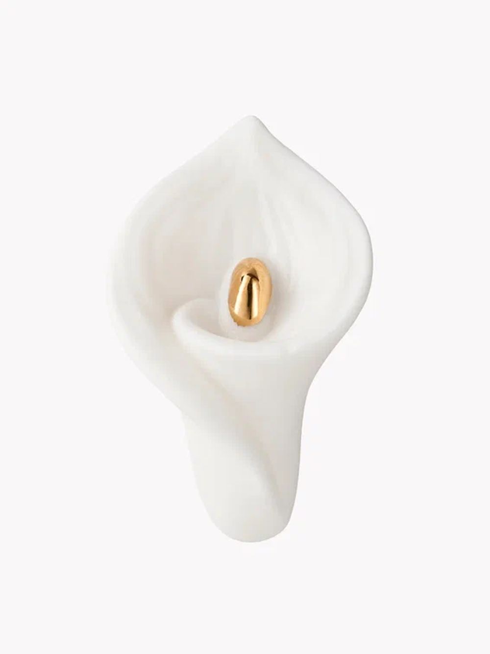 Кольцо Калла XL, белый фарфор