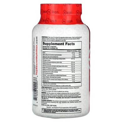 Top Secret Nutrition, Lean, Ab Igniter`` 90 вегетарианских капсул