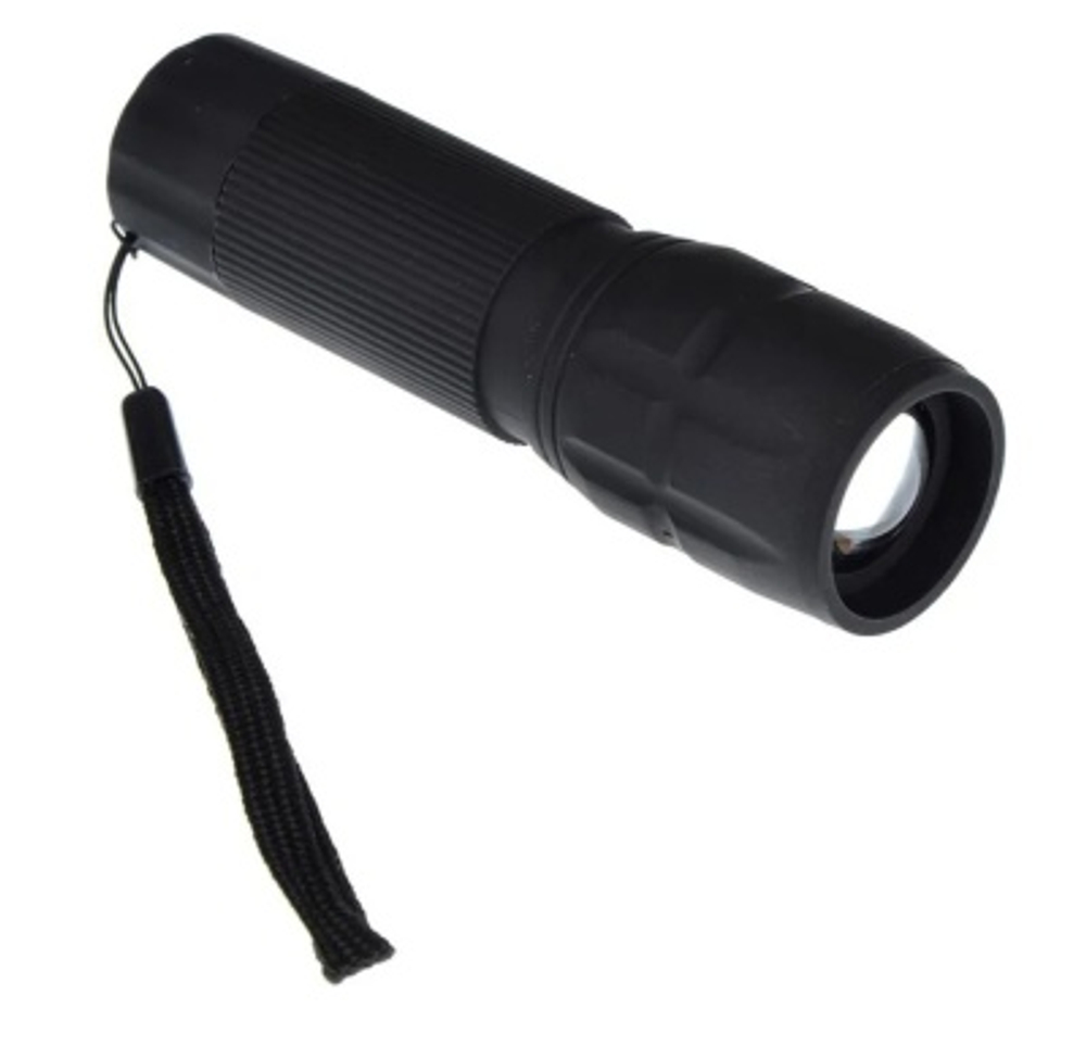 Фонарь с фокусировкой LED 0,75Вт 3xAAA 11,5*3см ЧИНГИСХАН резинопластик