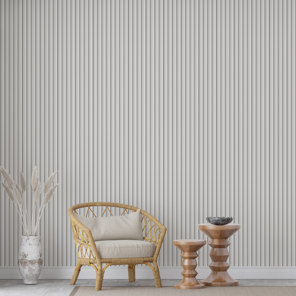 Панель Стеновая Реечная МДФ Stella Wave Standart Белый 2700x119x16 (4шт.упак.)