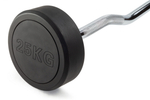 Штанга неразборная обрезиненная 25 кг. Изогнутый гриф. VictoryFit VF-DX5250
