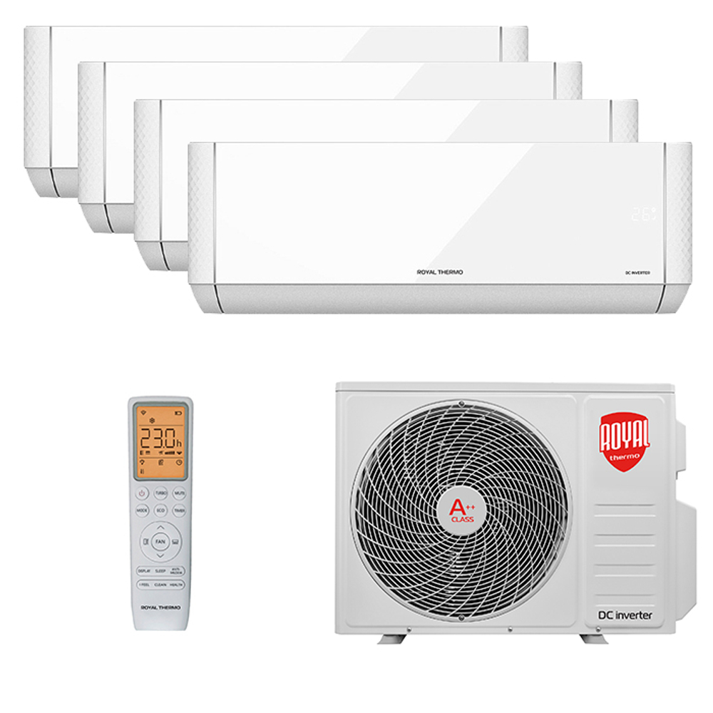 Мультисплит система на 4 комнаты Royal Thermo RTFMI/in-09HN8/white x 4 / RTFMO/out-32HN8