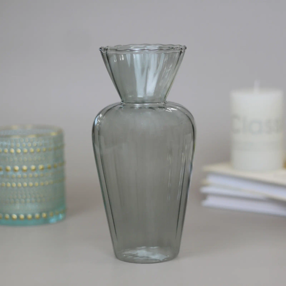 Ваза стеклянная «Стефани» 6*16см зеленая