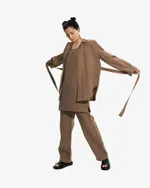 Рубашка льняная Borozna Бежевая