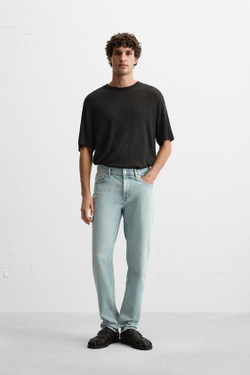ZARA ДЖИНСЫ SLIM FIT, ГОЛУБОЙ
