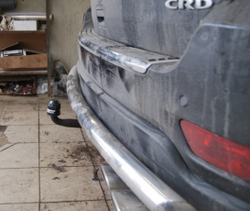 Фаркоп на Jeep Grand Cherokee WK2 2011-2021, кроме SRT8. Без выреза в бампере. Тип шара: A. Нагрузки: 2500/100 кг, JW 03