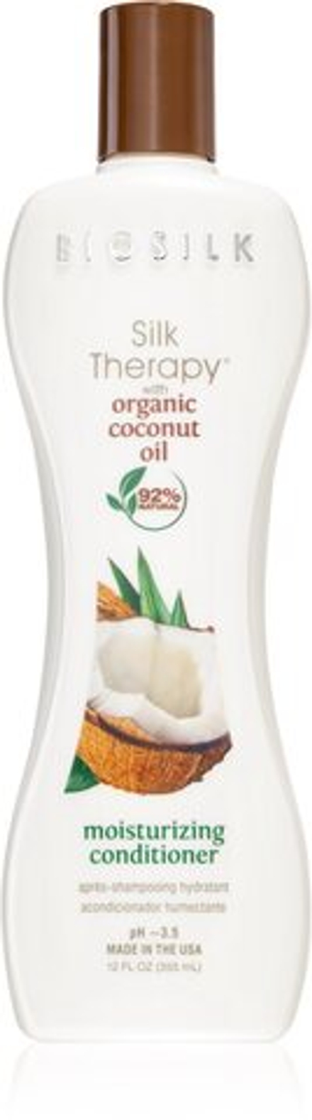 Biosilk Silk Therapy Natural Coconut Oil - увлажняющий кондиционер с кокосовым маслом. /   355  ml  / GTIN 633911815861