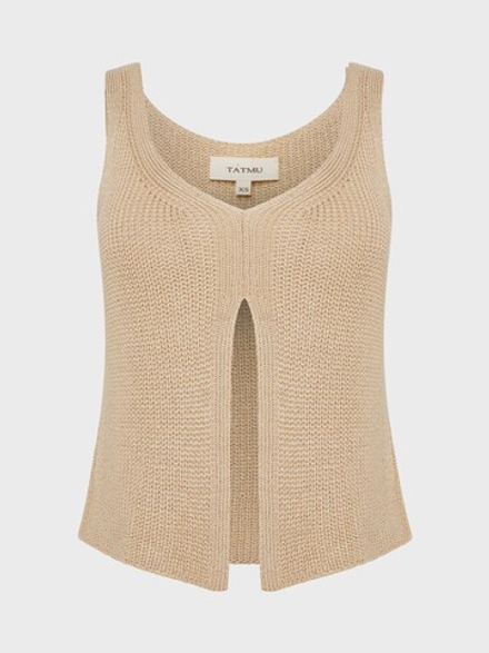 Жилет вязанный с люрексом