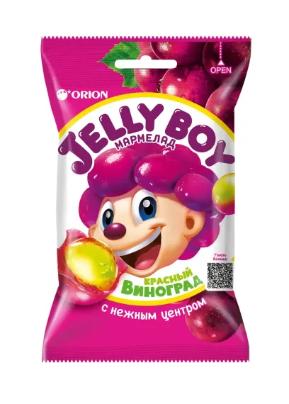 Мармелад жевательный Orion Jelly Boy Джелли Бой со вкусом красного винограда 66г