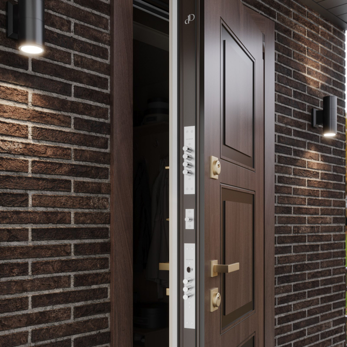 Уличная входная дверь Термо HPL