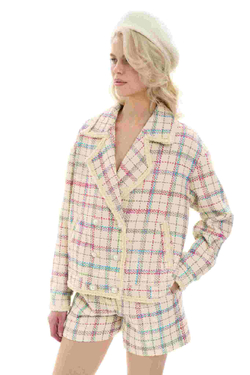 Жакет-бомбер кремовый