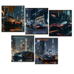 Тетрадь 48л, А5, клетка, Alingar, "Evolution", скрепка,мелованный картон (стандарт), выб УФ лак, блок офсет, 5 дизайнов в пленке т/у