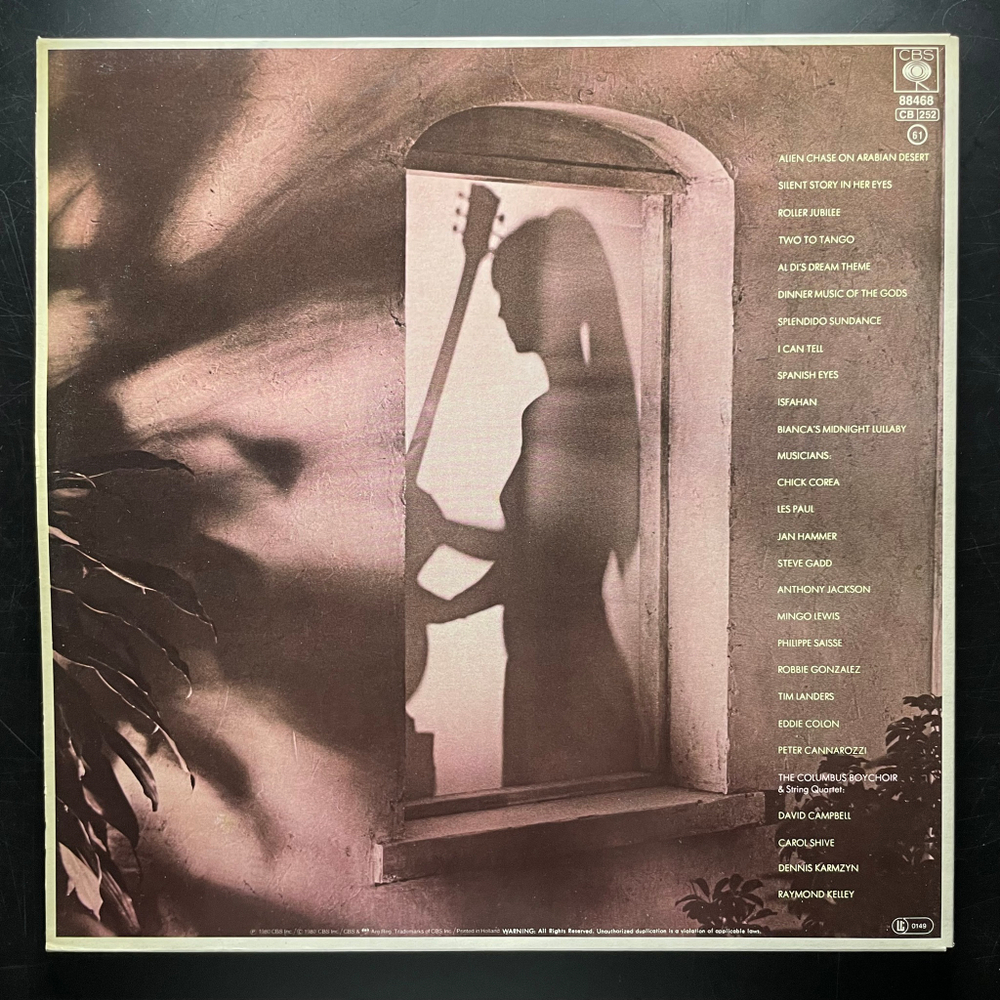 Al Di Meola ‎– Splendido Hotel 2LP (Европа 1980г.)