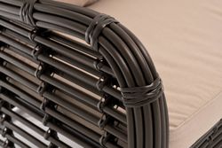 "Ницца" диван из искусственного ротанга трехместный, цвет бронзовый