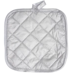 Прихватка в наборе с варежкой «Снежинка» цвет серебряный, 17,5*17,5 см и 27*17 см