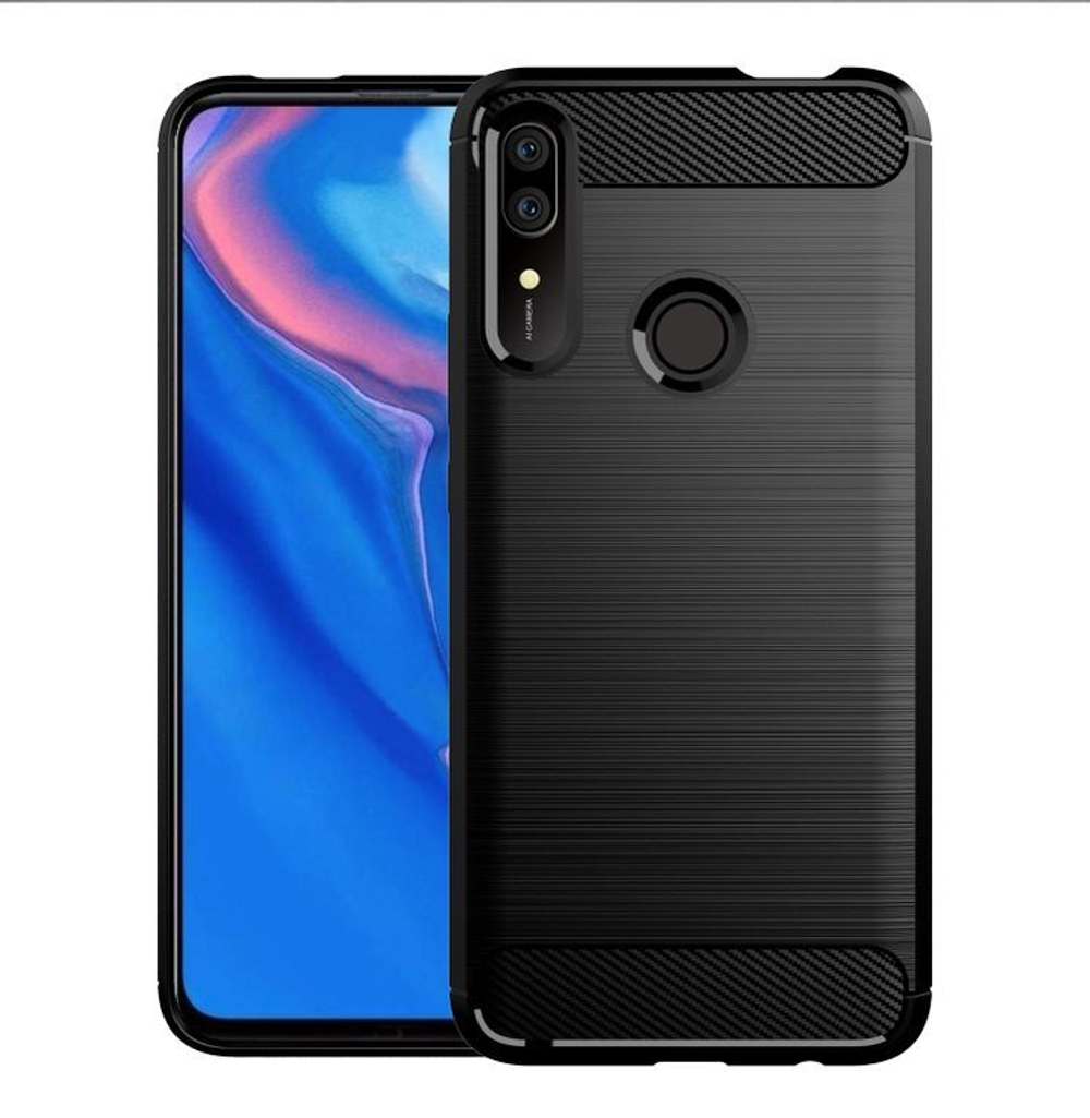 Чехол для Huawei P Smart Z (Y9 Prime 2019, Enjoy10 Plus, 9X Premium) цвет Black (черный), серия Carbon от Caseport