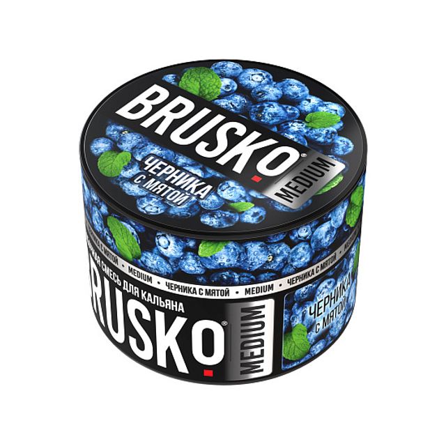 Бестабачная смесь Brusko Medium - Черника с Мятой 50 г