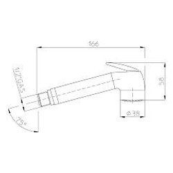 Bossini Nikita-Gom гигиенический комплект: запорный вентиль держатель для душа, душ с кнопкой подачи воды, шланг 1250 мм, цвет хром