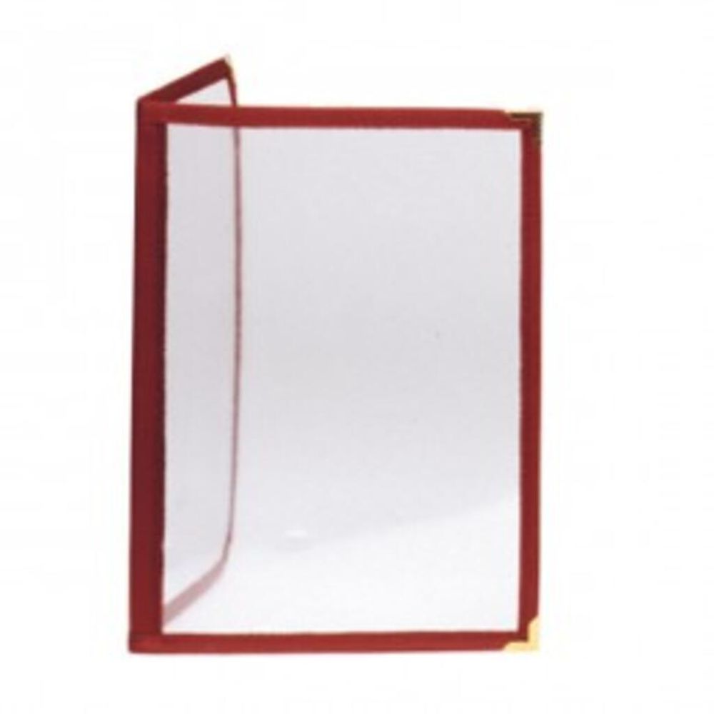 Держатель меню A4, 2 страницы, бордо, PVC