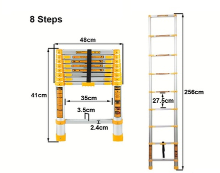 Лестница телескопическая INGCO HLAD08081