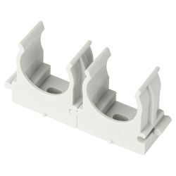 Крепеж-клипса ЭРА CLIP-20-G-MP для трубы прямой монтаж серая d20мм 100шт