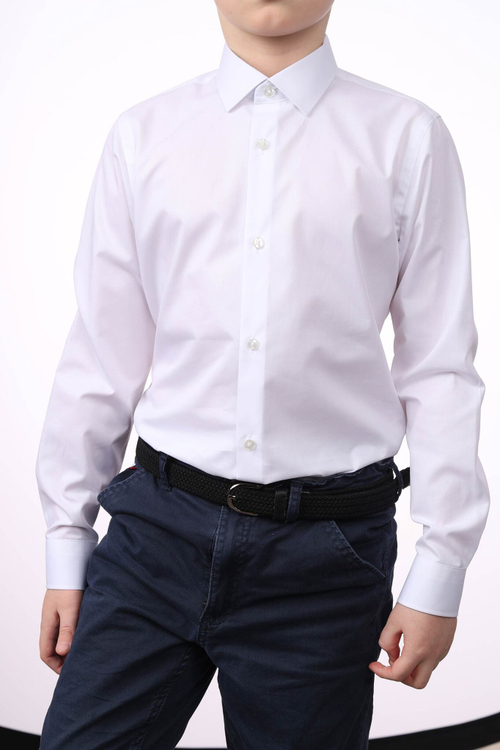 Сорочка детская VESTER длинный рукав, цвет белый, хлопок/пэ