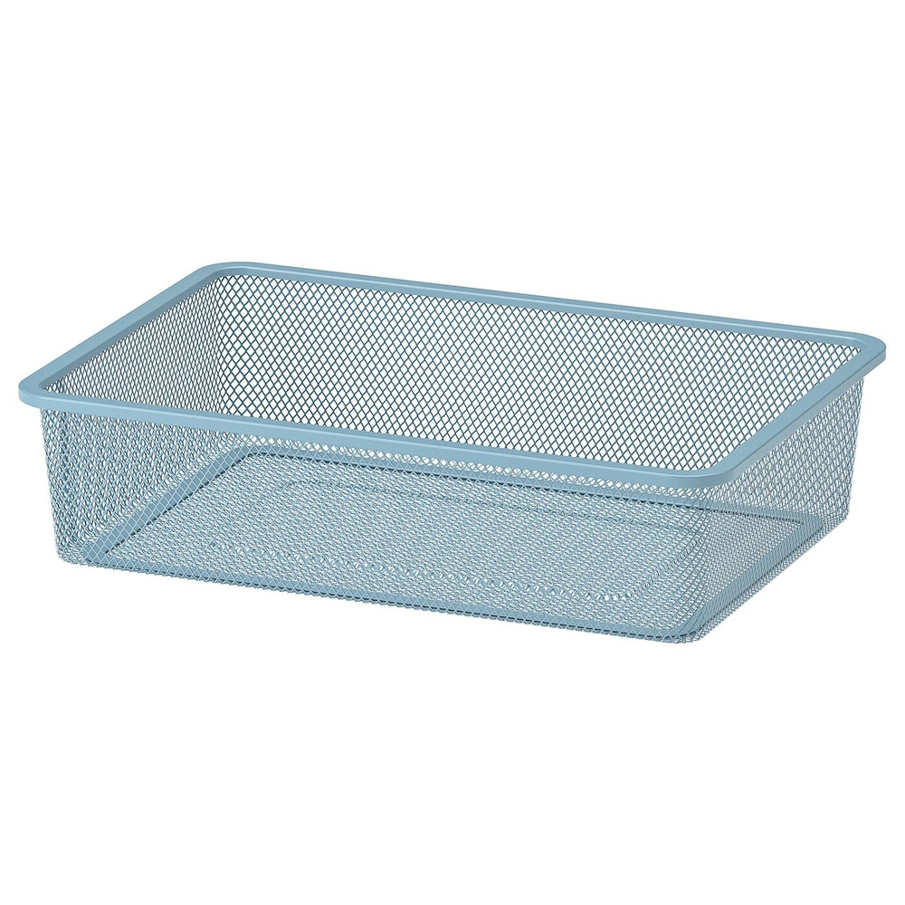 IKEA TROFAST  (ИКЕА ТРОФАСТ)  -  Контейнер из проволоки, серо-голубой, 42x30x10 см
