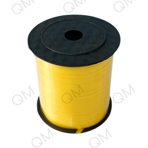 Лента декоративная матовая 0,5 см х 225 м (желтый)