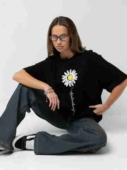 Футболка оверсайз с принтом длинная21