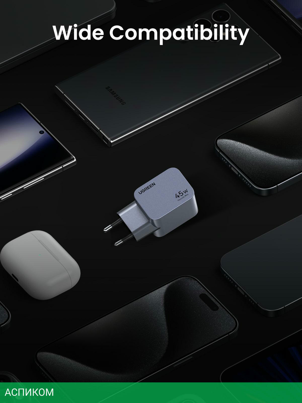 Сетевое зарядное устройство Ugreen X707 Space Gray (35008)