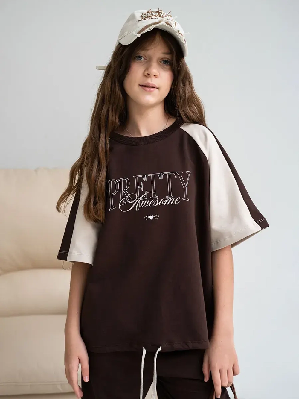 Костюм для девочки, футболка и штаны